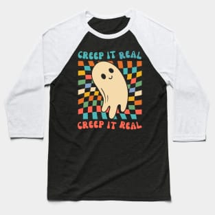 Spooky Halloween Ghost Graphic Art Baseball T-Shirt